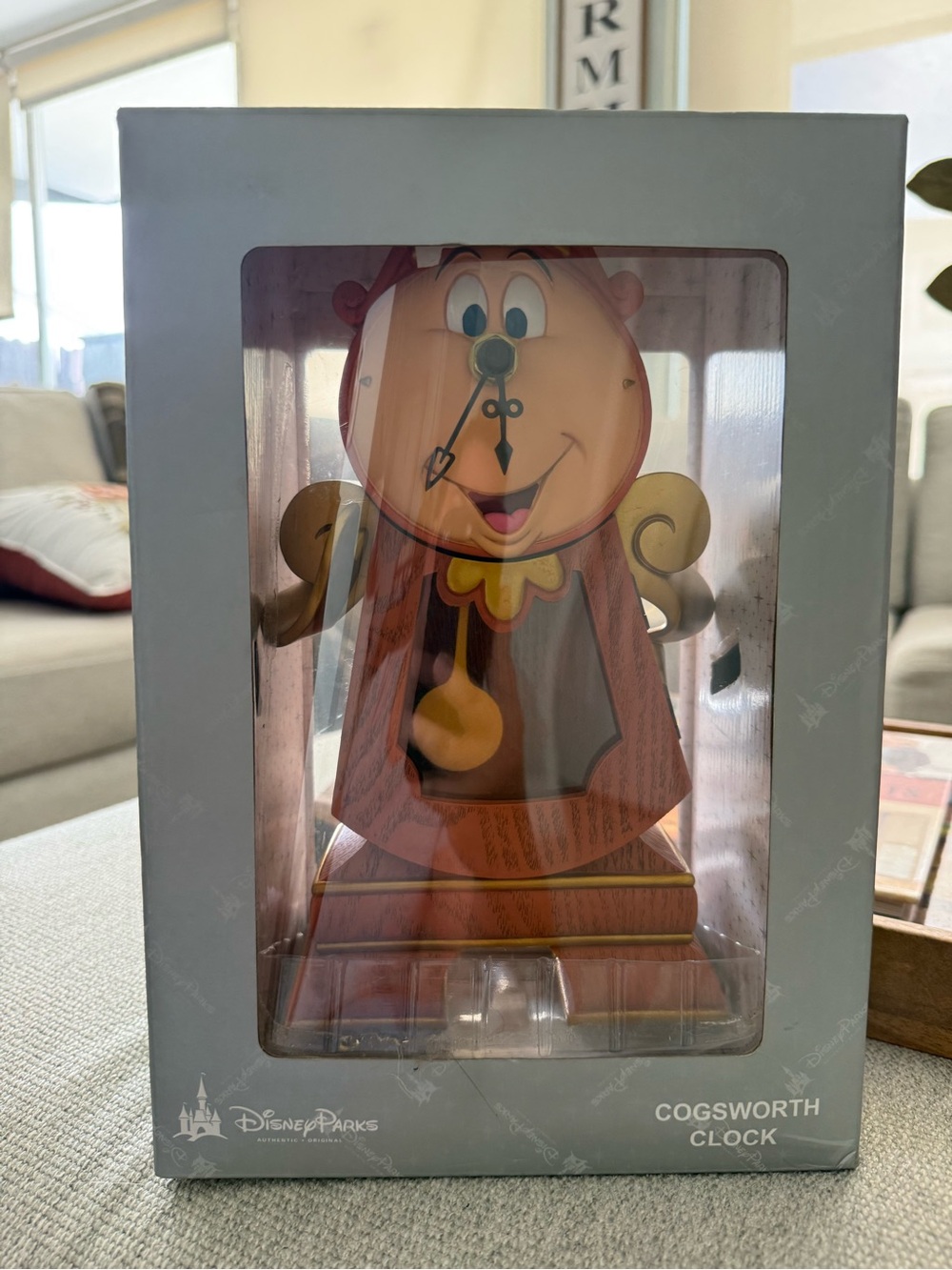 Disney Parks Cogsworth Figurine Clock - Brown & Gold